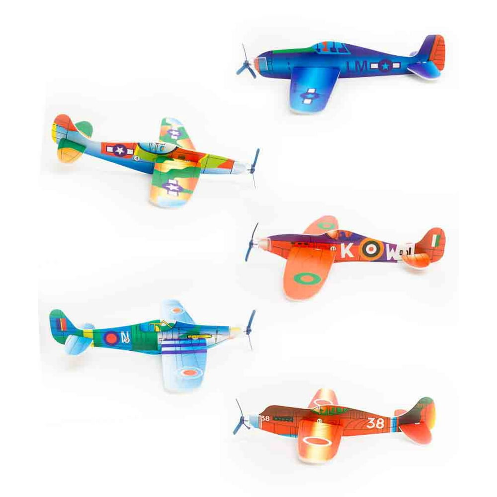 Fun Central (AU584) 12 pcs 8 Inch Novelty Glider Planes, Foam Glider Plane Toy, Plane Glider Toy