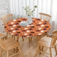 thumbnail image 3 of Festive Halloween Round Tablecloth with Pumpkin Print and Elastic Hem - Perfect for 44 Inch Kitchen Dining Table, 3 of 6