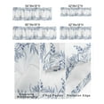 thumbnail image 3 of Kitchen Cafe Valance Curtain for Small Windows,Pastoral Watercolor Blue Leaves Rod Pocket Short Valances Rustic Botanical Plant Window Treatment Panel for Living Room/Bedroom/Bathroom,54x18in, 3 of 9