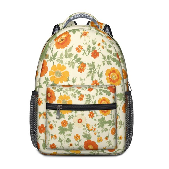 Floral Oxford Fabric Backpack Water Splash Proof Casual Daypack
