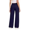 thumbnail image 3 of Women's Workout Sweatpants Wide Leg Relaxed Fit Drawstring Waist Athletic Lounge Pants, 3 of 7