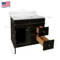 thumbnail image 4 of Design House Brookings 37-Inch Vanity in Espresso with Widespread White Top, Fully Assembled, 4 of 13