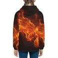 thumbnail image 6 of Naloa Fiery Orange Flames Energy Teenage Zipper Hoodie, Long Sleeve Zip Up Hoodies Casual Jackets Tops for 7-12 Years-Medium, 6 of 6