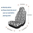 thumbnail image 5 of Sikiie Black White Halloween Car Seat Covers 2PCs Front Car Seat Covers Universal fit for Most Cars SUVs and Trucks-2 PCS, 5 of 9