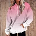 thumbnail image 2 of Gradient Hoodies for Womens Fall Winter Ultra Soft Textured Long Sleeve Sweatshirt Relaxed Fit Lounge Warm Blouses Drawstring Adjustable Thermal Fleece Sweater Hooded with Kangaroo Pocket, 2 of 5