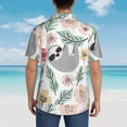 thumbnail image 4 of Pofeuu Cute Cartoon Sloth Print Hawaiian Shirt for Men Sleeves Casual Button Down Summer Beach Dress Shirts T-Shirts,XX-Large, 4 of 7