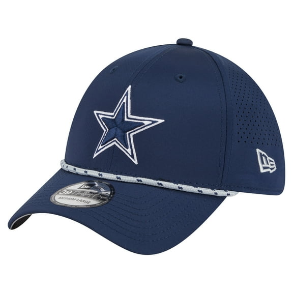 Men's New Era Navy Dallas Cowboys Featherweight Poly Rope Flex 39Thirty Hat