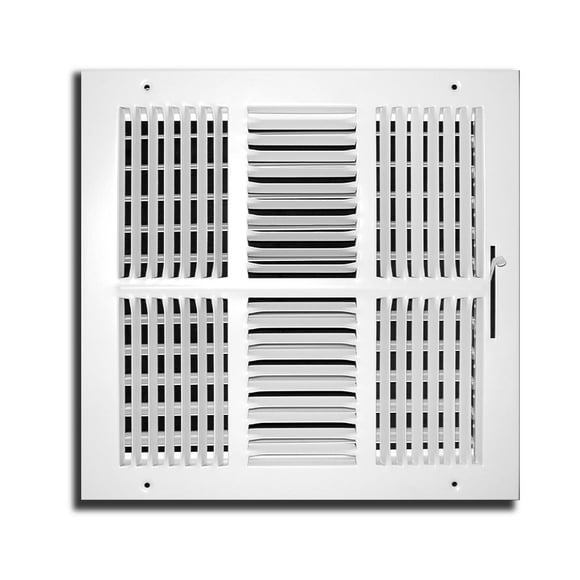 Registro de techo Truaire C104M con suministro lateral de 4 vías, 25 x 25 cm