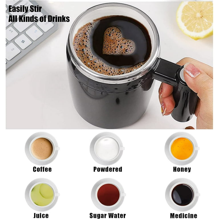 Coffee Magic Battery Operated Frothing Mug As Seen on TV Self Stir Hot Cold Cup