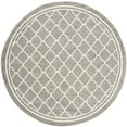 thumbnail image 1 of Safavieh Amherst Collection AMT422R Dark Grey and Beige Indoor,  Outdoor Round Area Rug (9' Diameter), 1 of 3