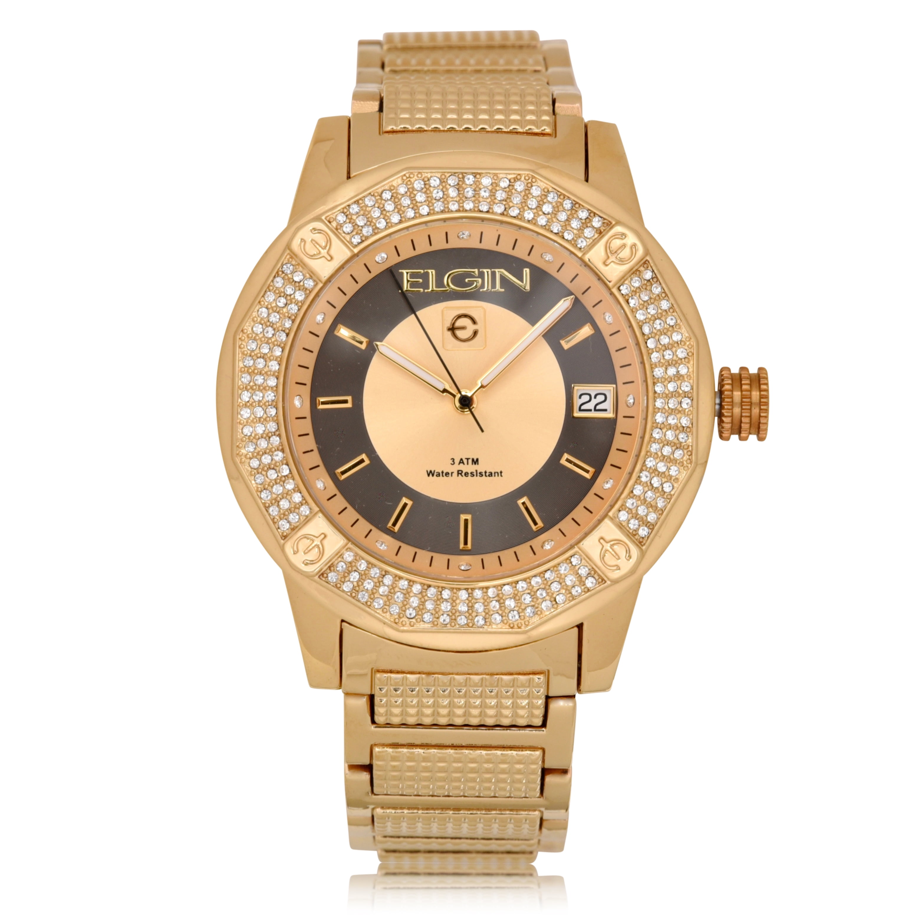 elgin mens diamond watch