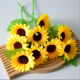 thumbnail image 4 of Xiao Hua 3 piezas de girasoles artificiales, flores falsas, flores artificiales para decoración de bodas, 4 of 5