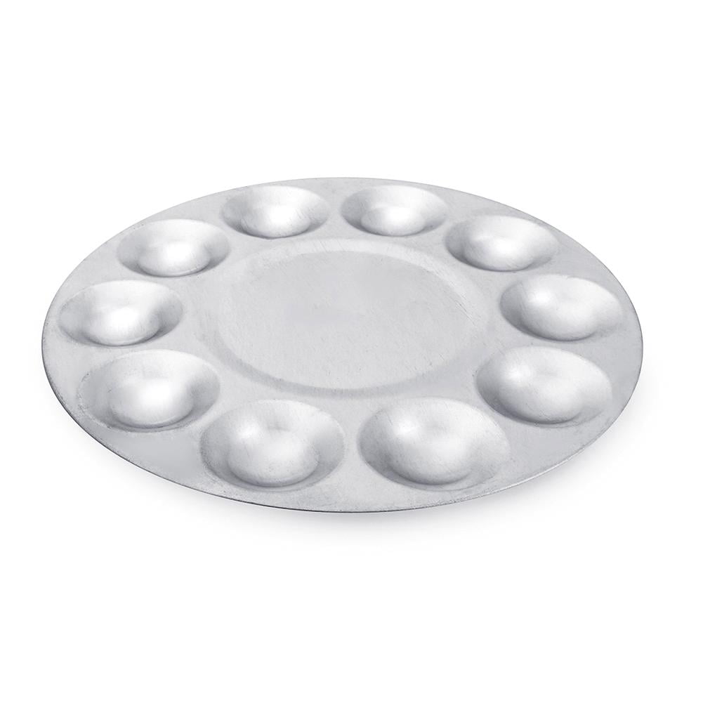 Mgaxyff Paint Mixing Palette Tray, Aluminium 10 Compartments Watercolor