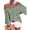 Army green, variant on Women's Summer Off Shoulder Blouse Floral Print Sleeve Casual Chiffon Top Shirt