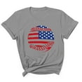 thumbnail image 2 of HOMADLES Men Flag Graphic Tee Independence Day Crewneck Muscle Stretch T Shirt Short Sleeve Gray XL, 2 of 5