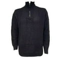 thumbnail image 4 of JTieacloth Mens Knitted Sweaters Men's Quarter Zip Sweater Zip Up Pullover Knit Turtleneck(Black), 4 of 4