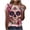 #185-Multicolor, variant on Day Of The Dead Graphic T‑Shirts for Women, Halloween Print Crew Neck Short Sleeve Tops, Loose Fit Casual Tees for Festival Party Spring Fall Daily Wear