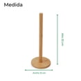thumbnail image 4 of Porta Rollo Papel Dispensador Servitoallas Soporte Bambú ELLEGANCE HOUSEWARE PH36032, 4 of 5
