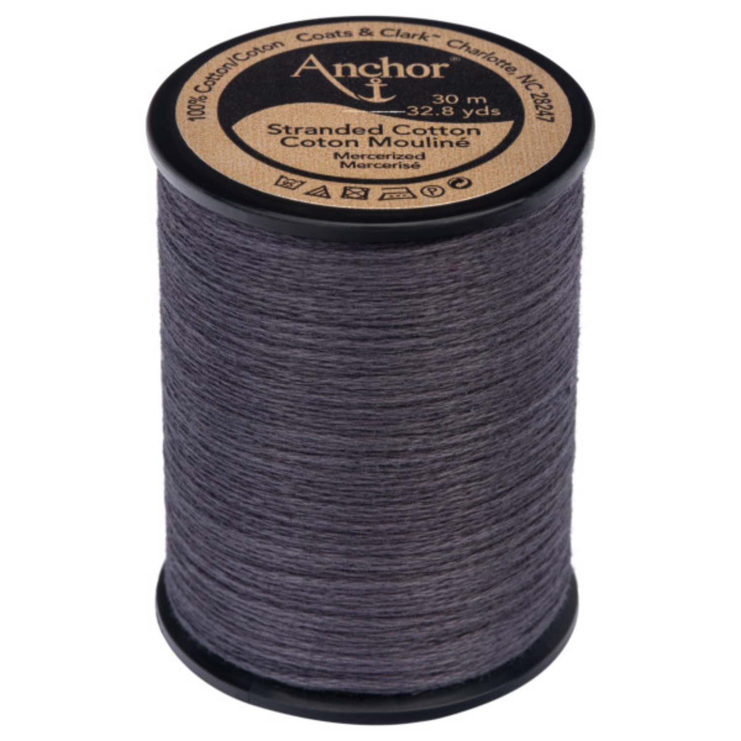 Anchor 6Strand Embroidery Floss Spool 32.8ydCharcoal Grey Dark