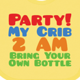 thumbnail image 4 of Inktastic Party at My Crib Boys or Girls Baby Bib, 4 of 4