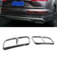 thumbnail image 2 of 2Pcs Car Rear Bumper Tail Pipe Cover Trim Decorative For A-U-D-I Q7 2016-2019 Stainless Steel, 2 of 7
