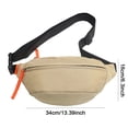 thumbnail image 3 of Bolso de pecho Bolso Unisex Bum Correa Ajustable Monedero Monedero Deportes Diario Caqui, 3 of 6