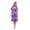 A Floral Purple, variant on Robe for Women Short Zipper Floral Print Bathrobe Short Sleeve Pleated Neckline Robes Zip Up Comfy Night Gowns Soft Loungewear