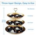 thumbnail image 3 of Halloween apparition Dessert Table Organizer Stand with Plastic Discs and Iron Pillars, 32cm Height, Plates 21cm/24cm/27cm, 3 of 6