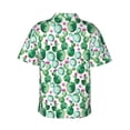 thumbnail image 3 of Fotbe Cactus Plants Hawaiian Shirt for Men Unisex Summer Beach Casual Short Sleeve Cotton Linen Button Down Shirts-Small, 3 of 9