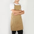 thumbnail image 3 of Canvas Apron Chef Apron Large Pockets Brown, 3 of 9