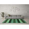 thumbnail image 3 of Ahgly Company Indoor Rectangle Abstract Turquoise Blue Modern Area Rugs, 8' x 12', 3 of 4