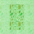 thumbnail image 1 of Ahgly Company Machine Washable Indoor Square Transitional Green Area Rugs, 7' Square, 1 of 7