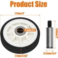 thumbnail image 2 of 303373 12001541 Kit de Support de Tambour de Sécheuse Roue de Rouleau et Axe Pièces de Rechange Compatibles avec Maytag AP4008534 312948 – Compatible avec Crosley Jenn-Air – Remplace 3-3373 – Compatible avec Neptune Réparation EA1570070, 2 of 6