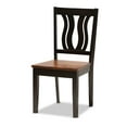 thumbnail image 3 of Baxton Studio Noelia Modern and Contemporary Transitional Two-Tone Dark Brown and Walnut Brown Finished Wood 5-Piece Dining Set, 3 of 9