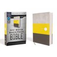 thumbnail image 2 of NIV, Boys' Backpack Bible (Yellow/Charcoal Leathersoft), 2 of 6