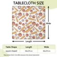 thumbnail image 2 of White Orange Baseball Gear Pattern Square Fitted Tablecloth with Elastic Edge,Square Table Cover,Washable Elastic Table Cover for Home Kitchen Party Decor 36"x36", 2 of 6
