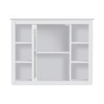 thumbnail image 6 of Miekor Furniture 35'' x 27.5'' Medicine Cabinet (No Vanity), Wall Mounted Bathroom Storage Cabinet, Modern Bathroom Wall Cabinet with Mirror, Mirror Cabinet with 6 Open Shelves B3A231, 6 of 8