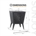 thumbnail image 2 of Sunjoy 18" Heavy Duty Steel Wood Burning Fire Pit, Outdoor Square Firepit with Spark Screen Lid and Poker for Patio Backyard, 2 of 7