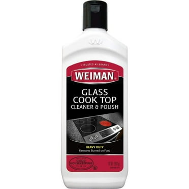 Weiman Glass Cooktop Heavy Duty Cleaner & Polish - Shines and Protects Glass/Ceramic Smooth Top Ranges with its Gentle Formula - 10 Oz., Clear