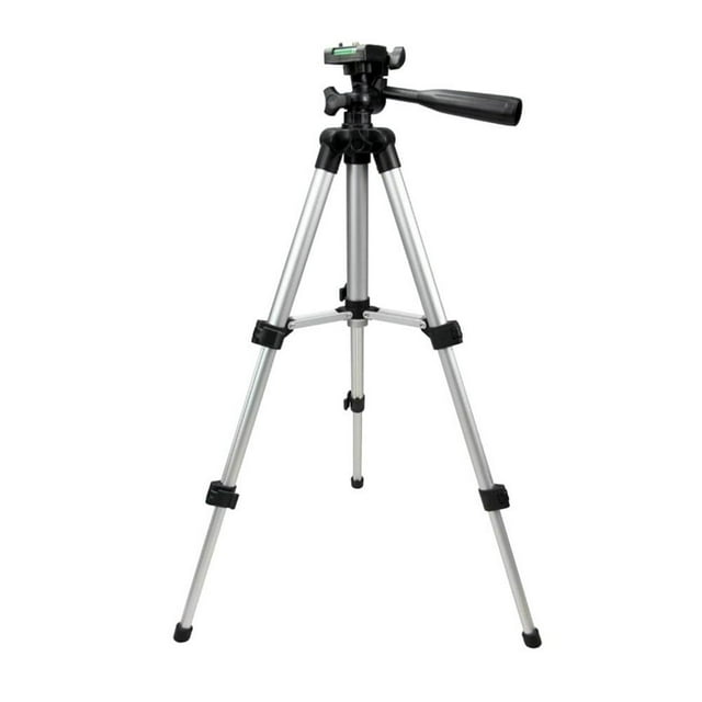EIGTHTAIL Adjustable Height 360 Degree Rotaing Camera Telescopic Tripod Standard 1/4 Inch Quick Release Mount for DSLR Camera / LCD Monitor/ Camcorder (Silver)