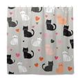 thumbnail image 2 of Yayeee Shower Curtain with Hooks 72"x72" Waterproof Fabric Bathroom Hanging Decor, Gray Cartoon Pattern, 2 of 5