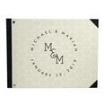 thumbnail image 1 of Darling Souvenir Beige Seamless Arrows & Text Wedding Guest Book Hardbound Guest Sign-In Book Guest Registry Guestbook-9 x 12 Inches, 1 of 5