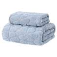 thumbnail image 2 of Ovzne Bath Towel And Towel Two-piece Set Made Of Fleece Thickened Turtle Back Fleece Soft Drying And Absorbent On Clearance, 2 of 8