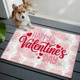 thumbnail image 4 of Happy Valentine's Day Washable Area Rug 2 x 3 ft Vintage Watercolor Pink Romantic Line Rose Flower, Soft Non Slip Rugs Stain Repellent Indoor Felt Carpet for Living Dining Room Bedroom Home Office, 4 of 9