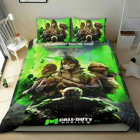 3 Piece Bedding Set For Call of Duty Comforter Cover Set Cute Duvet Cover Sets Super Soft Kids Teens Bedroom Gifts Twin