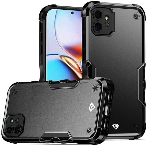 For Motorola Edge  Plus 2023 Premium Tough Shockproof Hybrid Heavy Duty 2in1 Bumper Rugged Rubber Defend Armor Cover ,Xpm Phone Case [ Black ]
