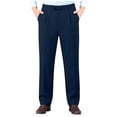 thumbnail image 4 of Mens Dress Pants with Pockets, Elastic Waist Casual Business Pants,Regular Fit Straight Leg Work Pants, Pleated Front Slacks Pant L, 4 of 7