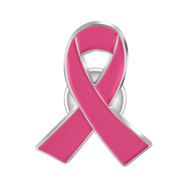 Elegant Ribbon Cancer Awareness Lapel Pin Heart Shaped Silk Ribbon Fashionable Accessory For Clothing Bags And More