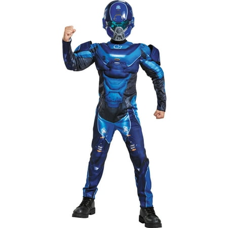 Blue Spartan Muscle Child Halloween Costume