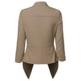 thumbnail image 3 of FashionOutfit Women's Solid Lightweight Open Front Shirring Sleeve Blazer, 3 of 5
